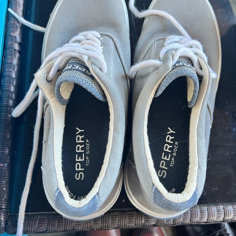 Sperry Light Gray Canvas Shoes